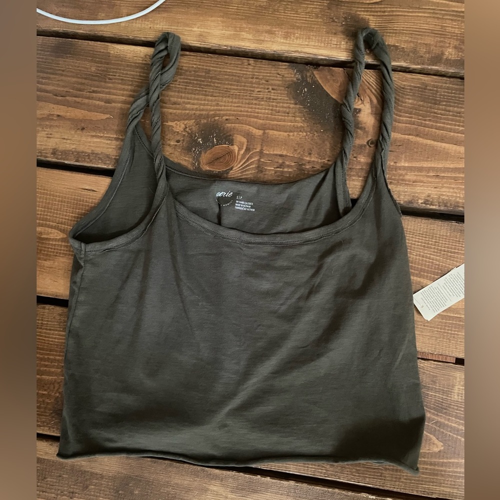 Aerie Green Crop Tank Top